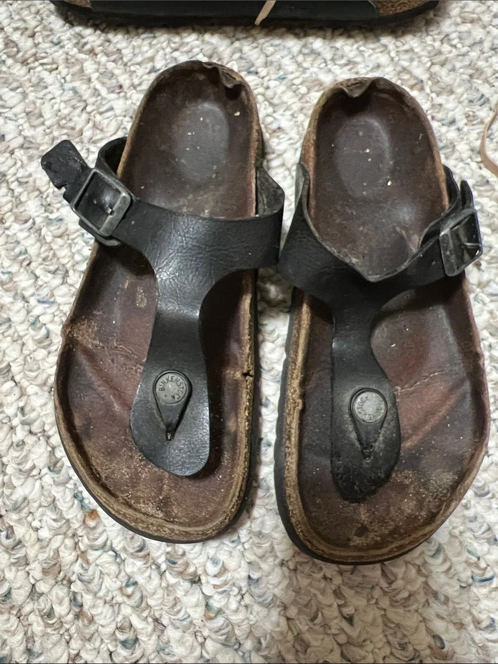 Birkenstock Black Kids T-strap Toe-Post Sandals